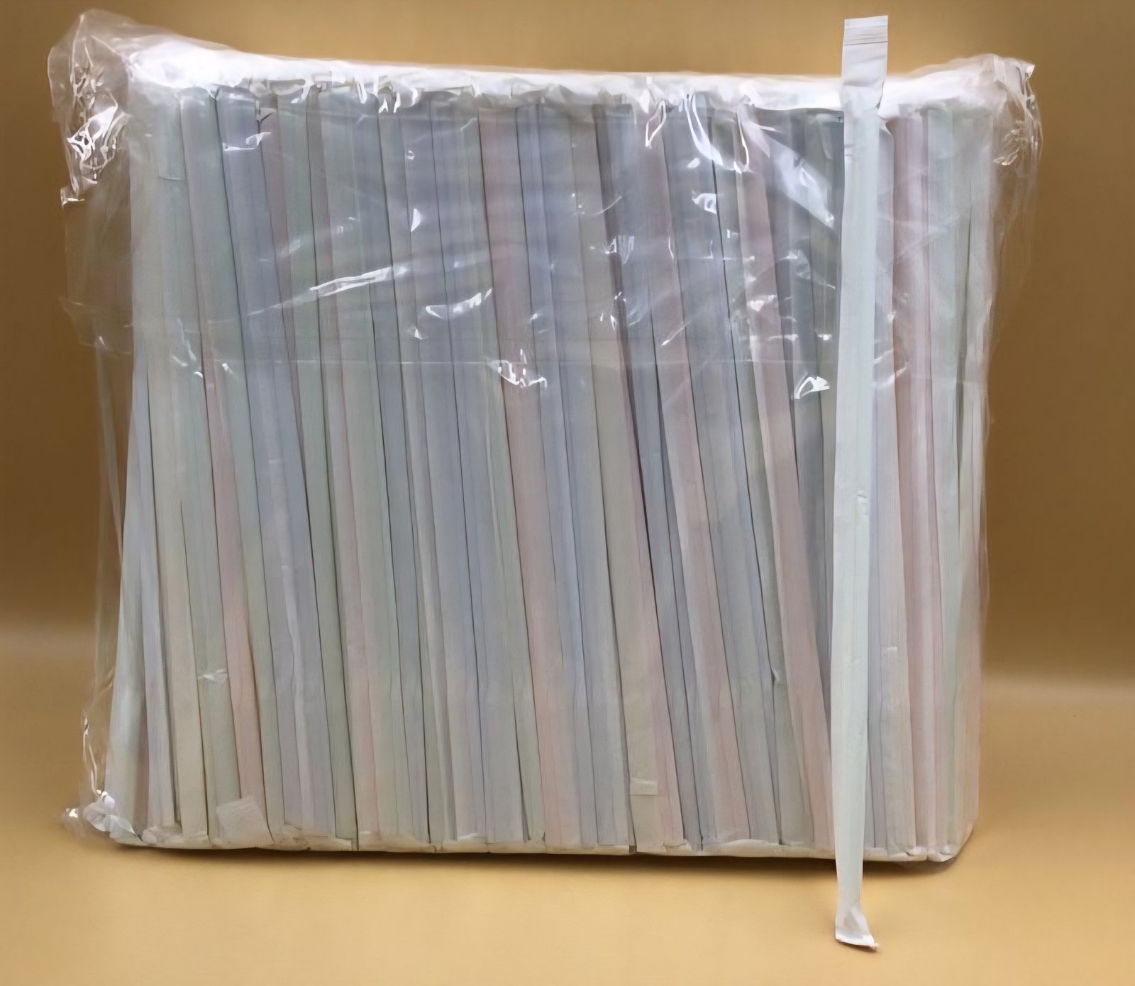 6mm Plastic Straw Paper Wrapped Flexible (500 Pcs x 20 Pkts) - 5000Pcs