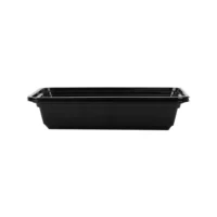 Black Base Rectangular Container 38 Oz + Lid - 150PCS - Image 3