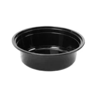 Black Base Round Container 10 Oz + Lid - 300PCS - Image 2