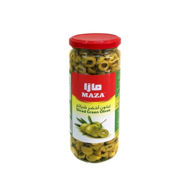 MAZA SLICED GREEN OLIVES 12x450g