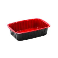 Red and Black Container 1000ml + Ops Lid - 300Pcs - Image 2