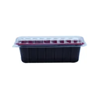 Red and Black Deli Container 650ml + Ops Lid - 200Pcs - Image 3