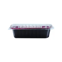 Red and Black Deli Container 750ml + Ops Lid - 300Pcs - Image 2